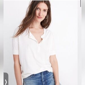 Madewell x Rivet & Thread Women's White Short Sleeve Tee size small